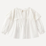 Fleur Broderie Blouse - White