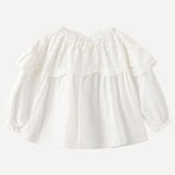 Fleur Broderie Blouse - White