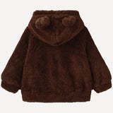 Teddy Bear Zip Hoodie - Brown