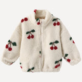 Cherry Fleece Zip Jacket - Ivory