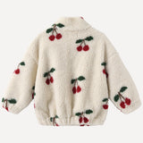 Cherry Fleece Zip Jacket - Ivory