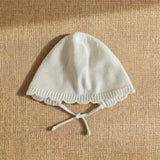 Rosalie Floral Knit Hat - White