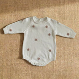 Rosalie Floral Knit Romper - White