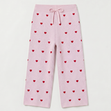 Love Heart Knit Pant - Pink