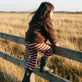 Stripe Knit Pant - Brown