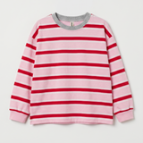 Stripe Long Sleeve Top - Pink