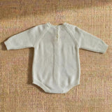 Rosalie Floral Knit Romper - White