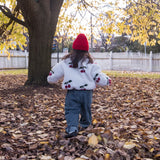 Cherry Fleece Zip Jacket - Ivory