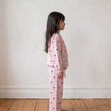 Love Heart Knit Pant - Pink