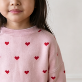 Love Heart Knit Pant - Pink