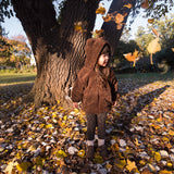 Teddy Bear Zip Hoodie - Brown